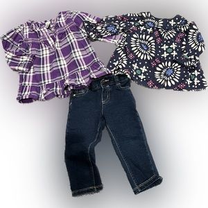 Jeggings + 2 tops set! Size 12 - 18 months